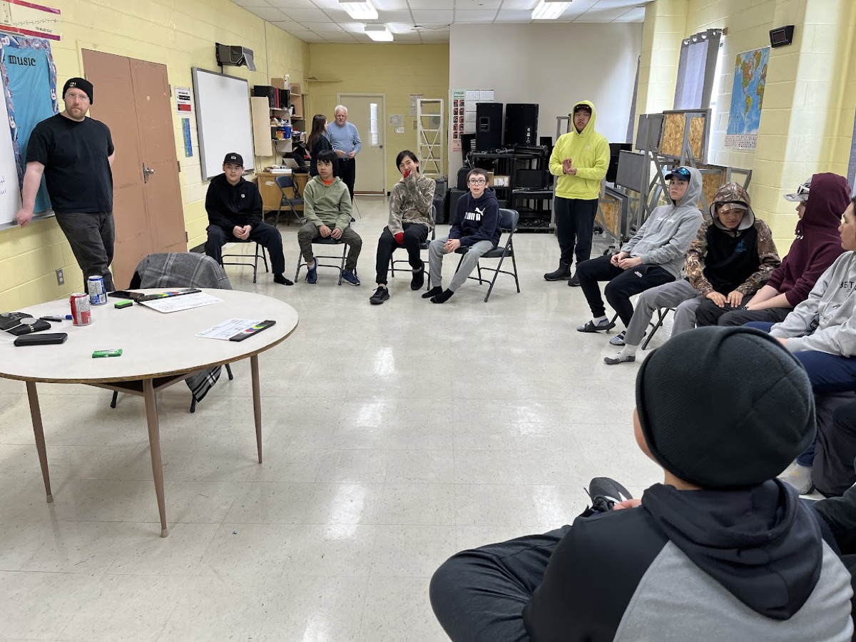Filmmaking class in Nain